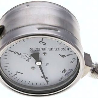 Sicherheits-Manometer senkrecht, 100mm, 0 - 4 bar