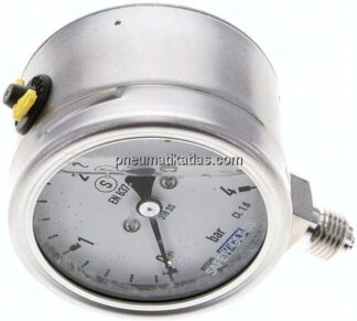 Gly.-Sicherheits-Manometer senkrecht,63mm, 0 - 4 bar