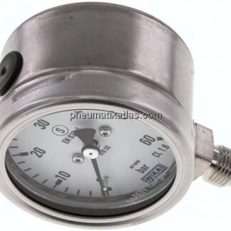 Sicherheits-Manometer senkrecht, 63mm, 0 - 60 bar