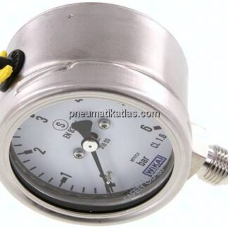 Sicherheits-Manometer senkrecht, 63mm, 0 - 6 bar