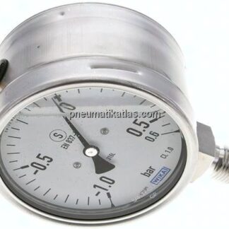 Gly.-Sicherheits-Manometer senkrecht,100mm, -1 bis 0,6 bar