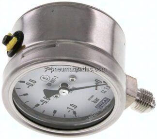 Sicherheits-Manometer senkrecht, 63mm, -1 bis 0 bar