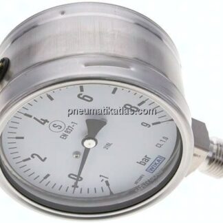 Sicherheits-Manometer senkrecht, 100mm, -1 bis 9 bar