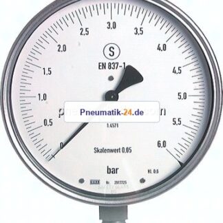 Sicherheits-Feinmess-Manometer, 160mm, -1 bis 5 bar