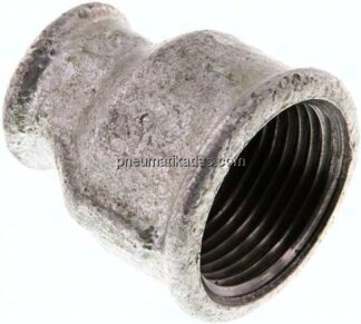 Rundmuffe Rp 1"-Rp 1/2", Temperguss verzinkt