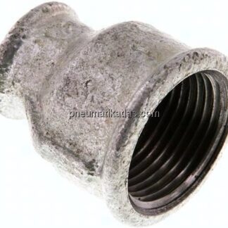 Rundmuffe Rp 1"-Rp 1/2", Temperguss verzinkt