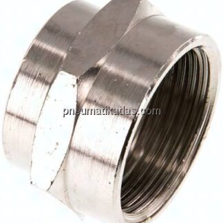 Muffe G 1"-G 3/4", Messing vernickelt