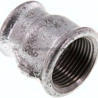 Rundmuffe Rp 1"-Rp 3/4", Temperguss verzinkt
