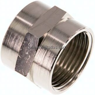 Muffe G 1"-G 1", Messing vernickelt