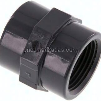 Muffe Rp 1"-Rp 1", PVC-U