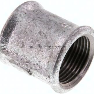 Rundmuffe Rp 1"-Rp 1", Temperguss verzinkt