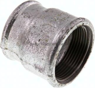 Rundmuffe Rp 1-1/2"-Rp 1-1/4", Temperguss verzinkt