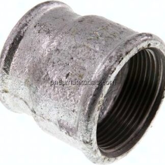 Rundmuffe Rp 1-1/2"-Rp 1-1/4", Temperguss verzinkt