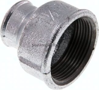 Rundmuffe Rp 1-1/2"-Rp 3/4", Temperguss verzinkt