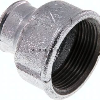 Rundmuffe Rp 1-1/2"-Rp 3/4", Temperguss verzinkt
