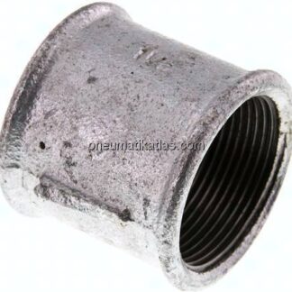Rundmuffe Rp 1-1/2"-Rp 1-1/2", Temperguss verzinkt