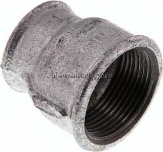 Rundmuffe Rp 1-1/4"-Rp 1", Temperguss verzinkt