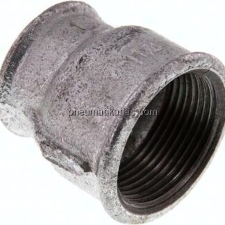 Rundmuffe Rp 1-1/4"-Rp 1", Temperguss verzinkt