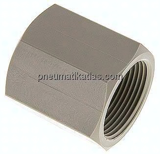 Muffe G 1-1/4"-G 1-1/4", Polypropylen