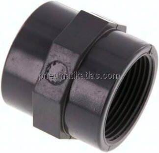 Muffe Rp 1-1/4"-Rp 1-1/4", PVC-U