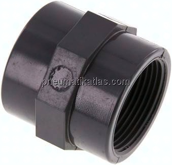 Muffe Rp 1-1/4"-Rp 1-1/4", PVC-U