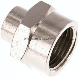 Muffe G 1/2"-G 1/4", Messing vernickelt