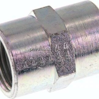 Hochdruck-Muffe G 1/2"-G 1/2", Stahl verzinkt
