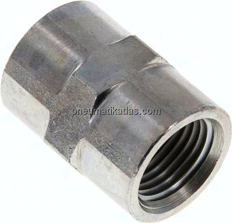 Hochdruck-Muffe NPT 1/2"-NPT 1/2", Stahl verzinkt