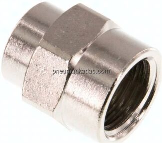 Muffe G 1/4"-G 1/8", Messing vernickelt
