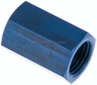 Muffe G 1/4"-G 1/4", Aluminium