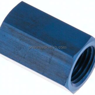 Muffe G 1/4"-G 1/4", Aluminium