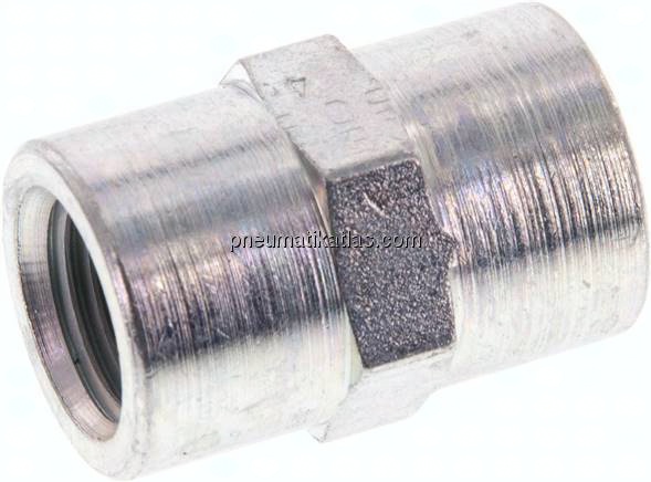 Hochdruck-Muffe G 1/4"-G 1/4", Stahl verzinkt