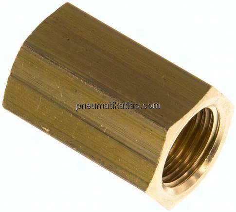 Muffe G 1/4"-G 1/4", Messing