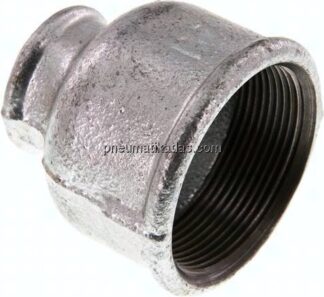 Rundmuffe Rp 2"-Rp 1", Temperguss verzinkt