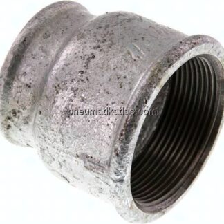 Rundmuffe Rp 2"-Rp 1-1/2", Temperguss verzinkt