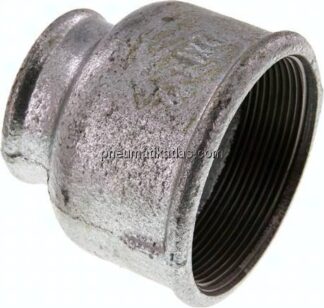 Rundmuffe Rp 2-1/2"-Rp 1-1/2", Temperguss verzinkt