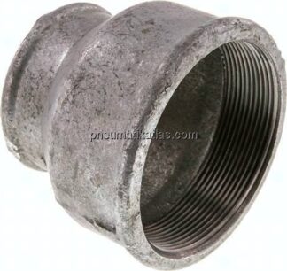 Rundmuffe Rp 3"-Rp 2", Temperguss verzinkt