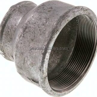 Rundmuffe Rp 3"-Rp 2", Temperguss verzinkt
