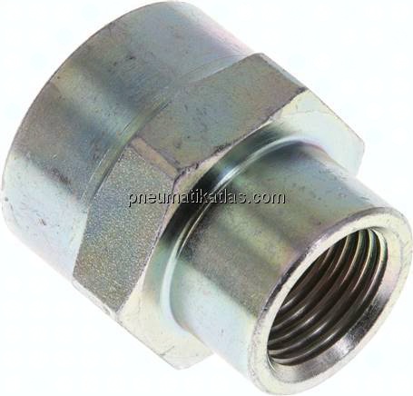 Hochdruck-Muffe NPT 3/4"-NPT 1/2", Stahl verzinkt