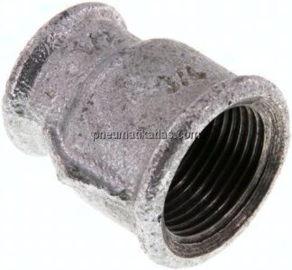 Rundmuffe Rp 3/4"-Rp 1/2", Temperguss verzinkt
