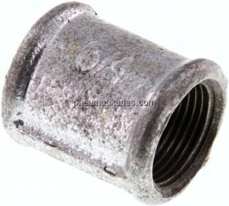 Rundmuffe Rp 3/4"-Rp 3/4", Temperguss verzinkt