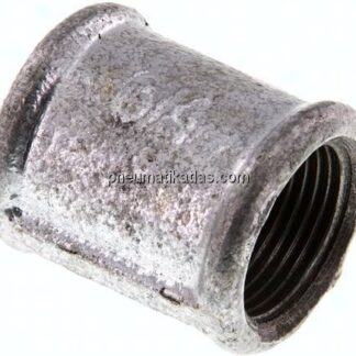 Rundmuffe Rp 3/4"-Rp 3/4", Temperguss verzinkt