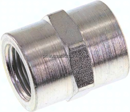 Hochdruck-Muffe G 3/8"-G 3/8", Stahl verzinkt
