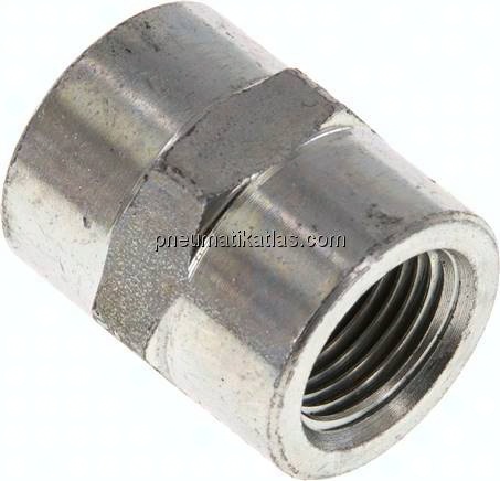 Hochdruck-Muffe NPT 3/8"-NPT 3/8", Stahl verzinkt