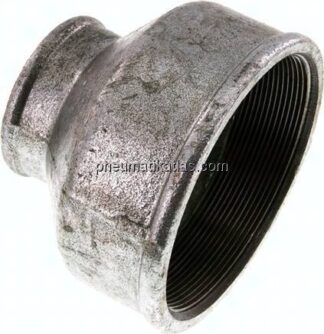 Rundmuffe Rp 4"-Rp 2", Temperguss verzinkt