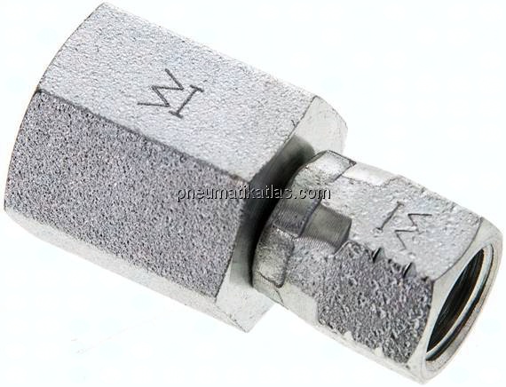 Gerade Aufschraubverschraubung JIC UNF 7/16"-20 - G 1/4"