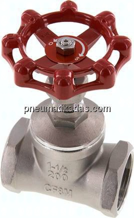 Muffen-Absperrventil, Edelstahl, G 1-1/2", PN 16, Eco-Line