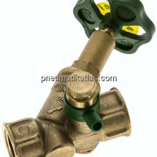 Schrägsitz-Absperrventil, Rp 1/2", PN 10, Messing, DVGW