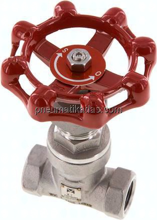 Muffen-Absperrventil, Edelstahl, G 3/8", PN 16, Eco-Line