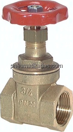 Muffen-Absperrschieber, Messing, G 3", PN 20
